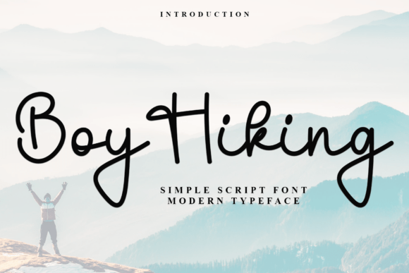 Boy Hiking: A Script Font for Creative Adventures