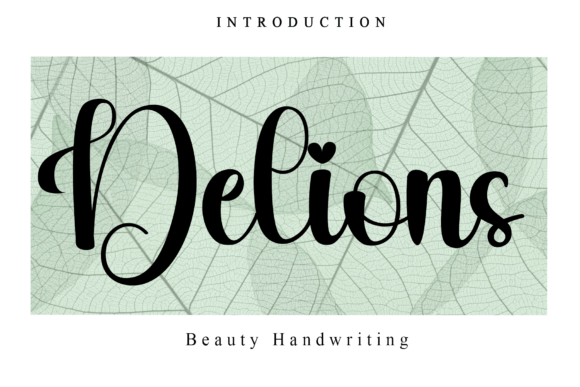 Delions: A Script Font for Elegant Web Design