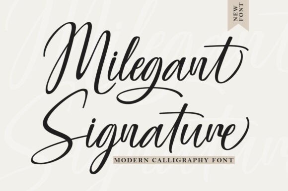 Milegant Signature: A Refined Calligraphy Font
