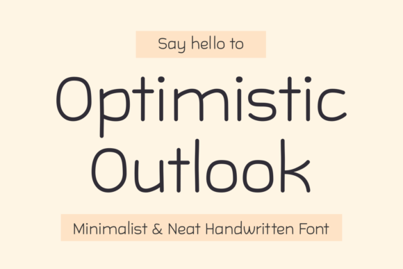 Optimistic Outlook Font for Web Design