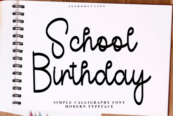 School Birthday Font for Business