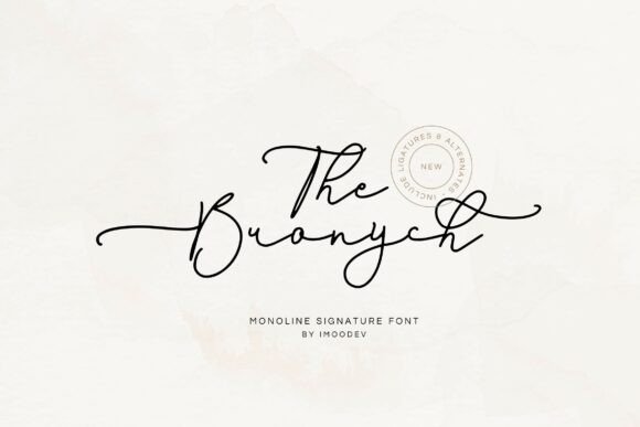 The Bronych Font: Elegant Script for Web Design